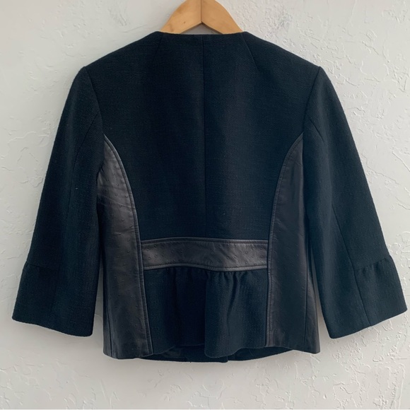 THE WRIGHTS 3/4 Sleeves Black Blazer Jacket Size 6 - Picture 3 of 6